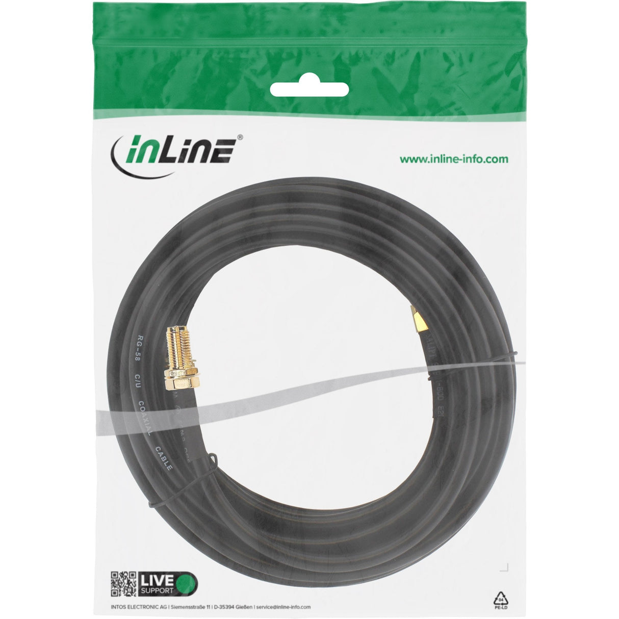 Cable Inline Wifi Enchufe R-Sma A Acoplamiento R-Sma 5m