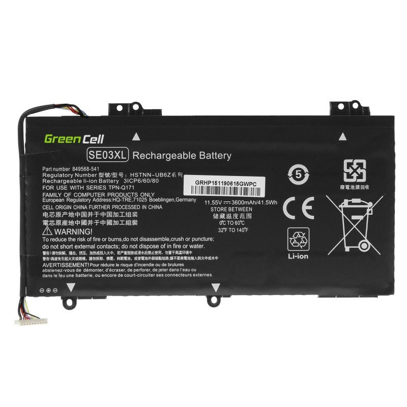 Greencell Battery Se03xl Hstnn-Lb7g Hstnn-Ub6z For Hp Pavilion 14-Al 14-Av