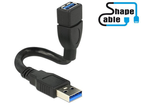 EAN 4043619837137 - DeLOCK 0.15m 2xUSB3.0-A cable USB USB 3.2 Gen 1 (3.1 Gen 1) 0,15 m USB A Negro imagen 2