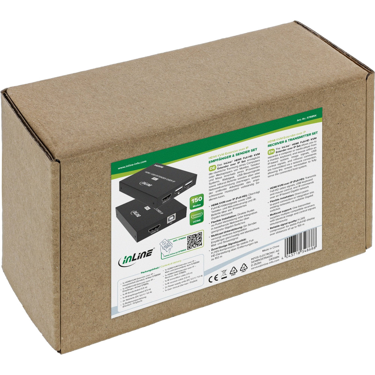 Kvm Extender Sobre Ip, Hdmi , Full-Hd , 150m , Set
