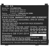 Battery 24.32wh Li-Pol 7.6v  3200mah Black For Zebra