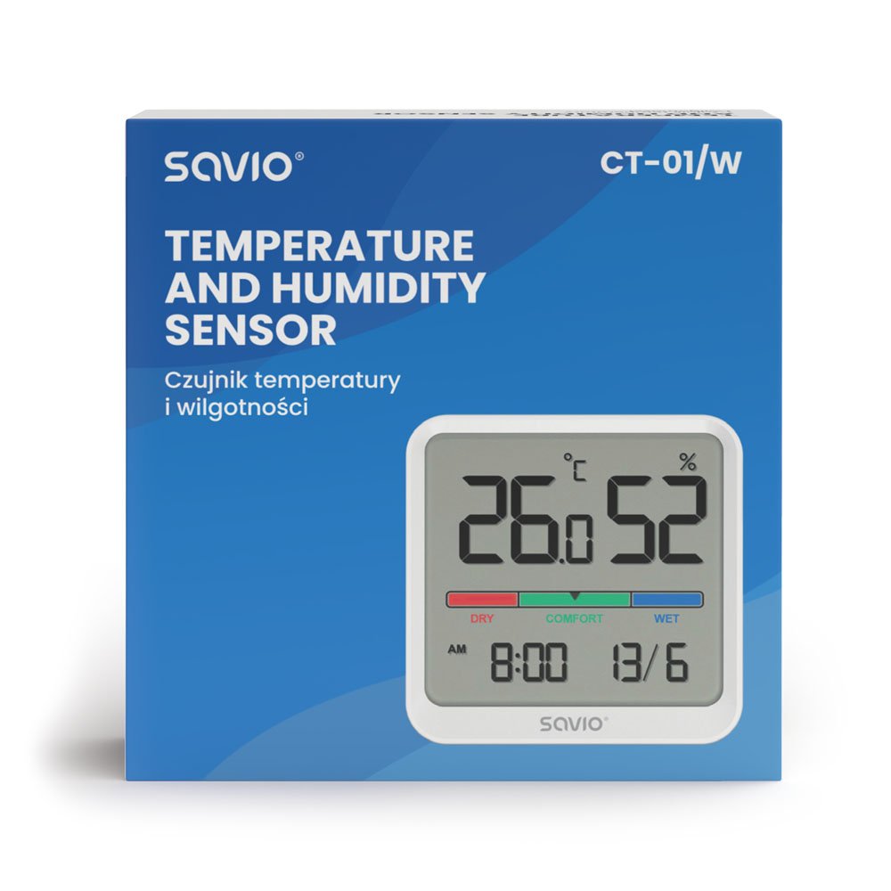 EAN 5901986048381 - Savio CT-01/W sensor de temperatura y humedad Interior Independiente imagen 3