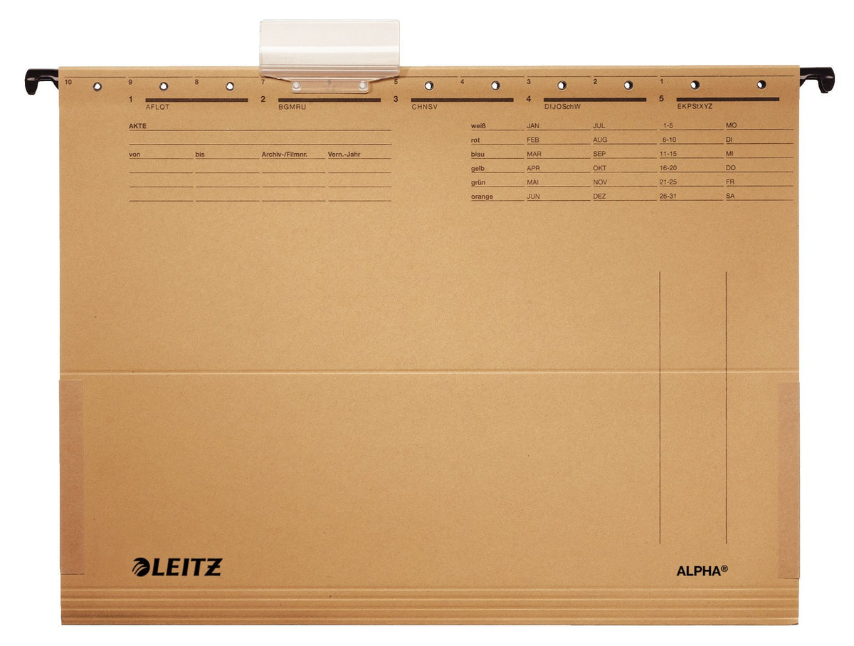 Leitz Bolsa Colgante Alpha 1916 Naturbraun - 10 Unidades