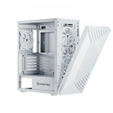 Nfortec Caja Gaming Cristal Templado Nervia White. Usb 3.0 A-Rgb. Blanco