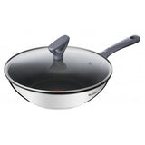 Sartén  Tefal G7309955  Wok Daily Cook Con Tapa, 28 Cm, Gris