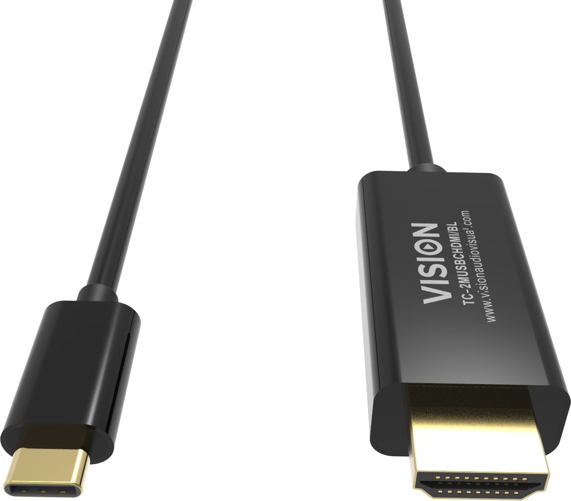 Vision Tc-2musbchdmi-Bl 2 M Usb Tipo C Hdmi Tipo A [Estándar] Negro