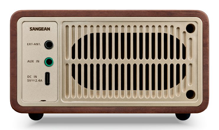 Sangean Wr-7 Plus Nogal Vintage Radio Con Mueble De Madera Fm Bluetooth Aux