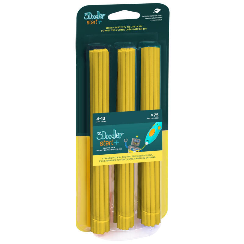 3doodler Start 3ds-Eco04-Yellow-75 Material De Impresión 3d Plástico Compostable Amarillo 1 G