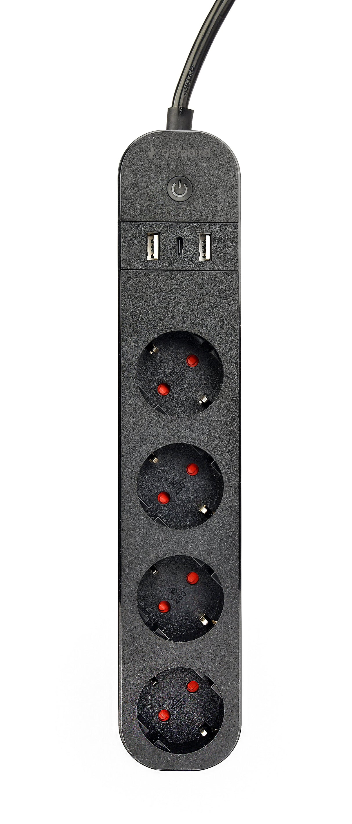 EAN 8716309128407 - Gembird TSL-PS-S4U-01 regleta inteligente 4 salidas AC Tipo E 1,5 m 3 3680 W Negro imagen 10