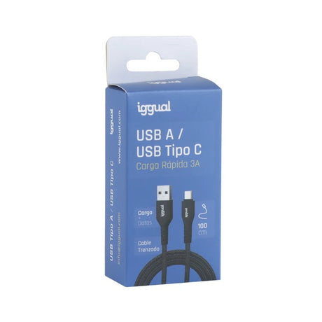 EAN 8435364319888 - iggual IGG319888 cable USB 1 m USB A USB C Negro imagen 4