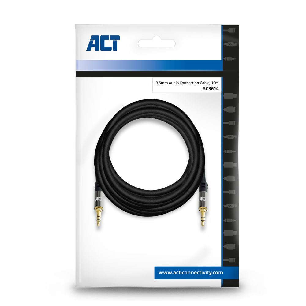 Act Ac3614 Audio Cable 15 M 3.5mm Negro