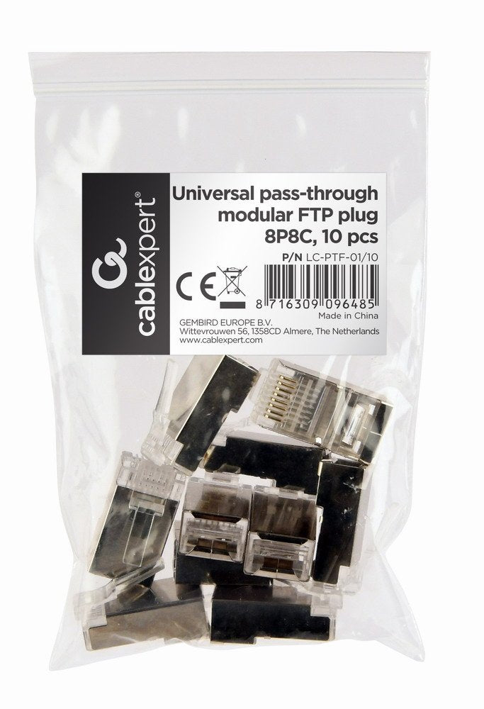 EAN 8716309096485 - Gembird LC-PTF-01/10 conector RJ-45 Marrón, Plata, Transparente imagen 1