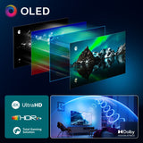 Televisor 194cm 77" (3840x2160) Philips 77oled810 12 16:9 Oled 144hz 4x Hdmi 2.1 2x Usb Lan Wlan Ambilight Google Tv Hdr10+ Dolby Vision Negro