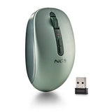 Ratón Ergonómico Inalámbrico Ngs Fog Dual Fogdualgreen Silencioso Hasta 1600 Dpi Verde