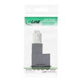Adaptador De Cable De Red Inline Cat.6a, Enchufe/Toma Rj45, Acodado 90° A La Izquierda