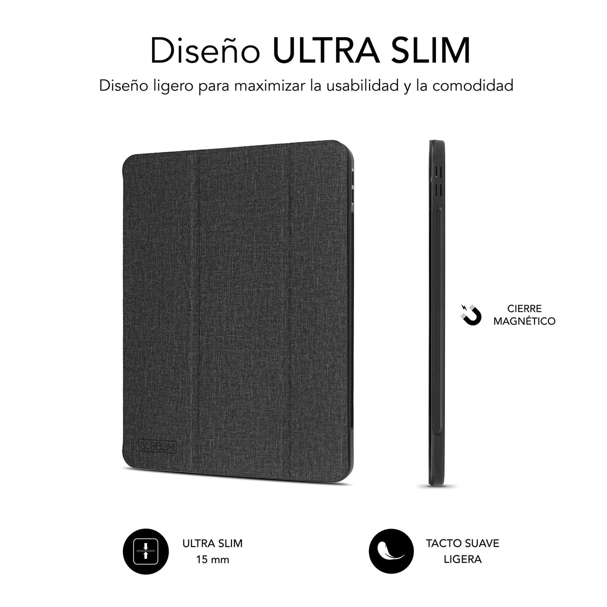 Funda Tablet Ipad 10.9'' 10 Gen Negro Subblim Para Ipad 10.9 De 10ª Generacion