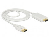 Delock Cable Displayport 1.2 Macho > Hdmi-A Macho 2 M Blanco 4k