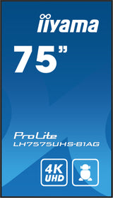 EAN 4948570123483 - iiyama LH7575UHS-B1AG pantalla de señalización Pantalla plana para señalización digital 190,5 cm (75") LC imagen 3