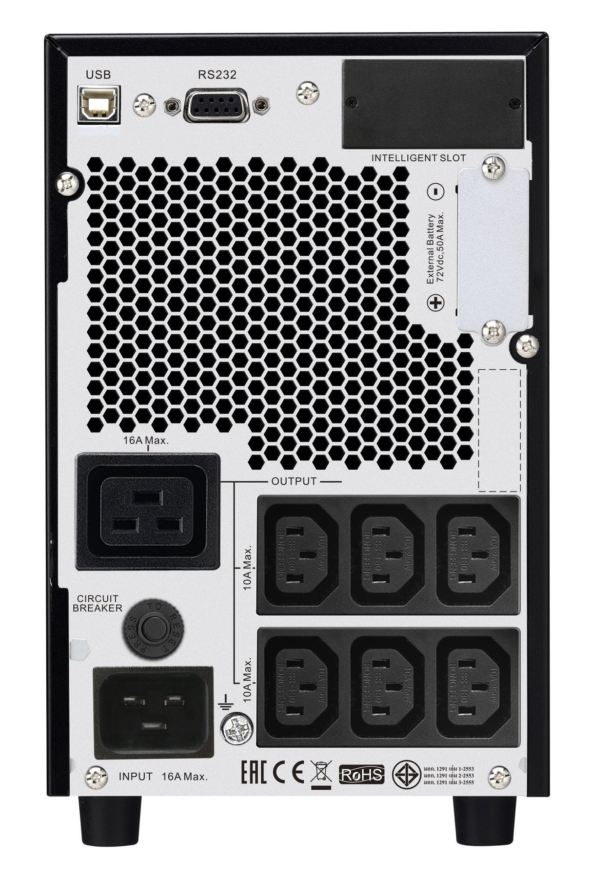 EAN 731304338000 - APC SRV3KIL sistema de alimentación ininterrumpida (UPS) Doble conversión (en línea) 3 kVA 2400 W 7 salida imagen 2