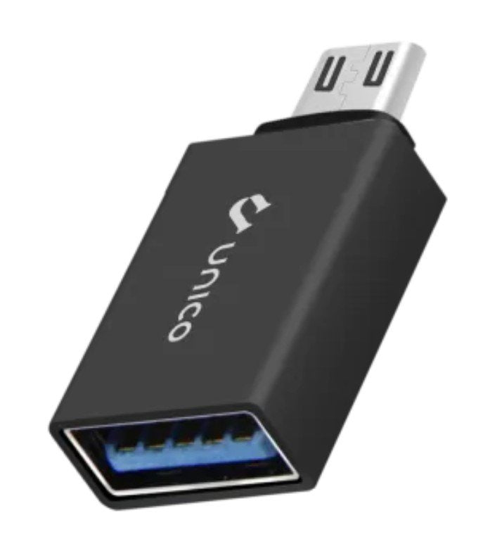 Adaptador Unico Micro Usb3.0 Metálico. Negro