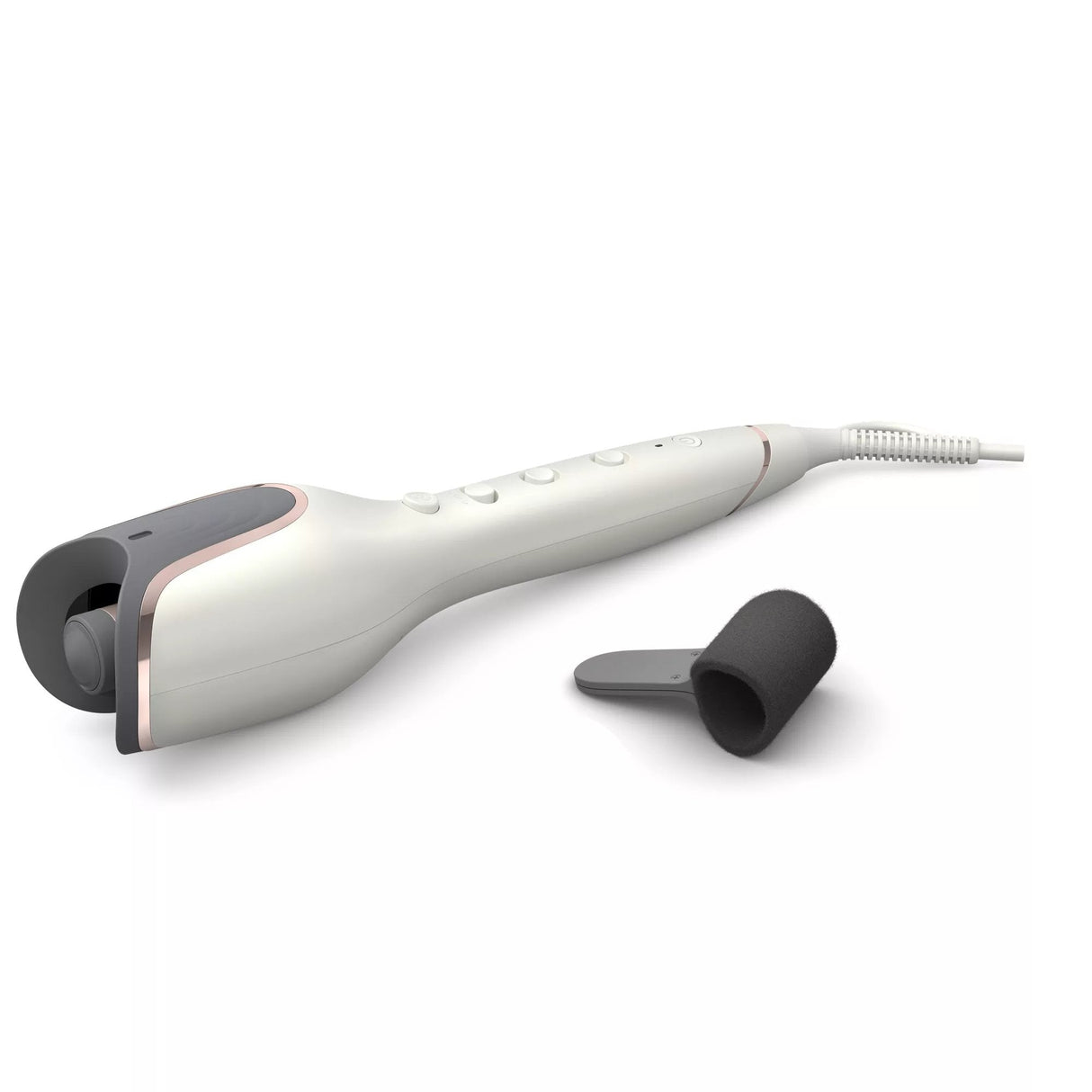 Bhb878-00 Automatic Curling Iron Moistureprotect Ceramic And Keratin Ionic 27 Options White