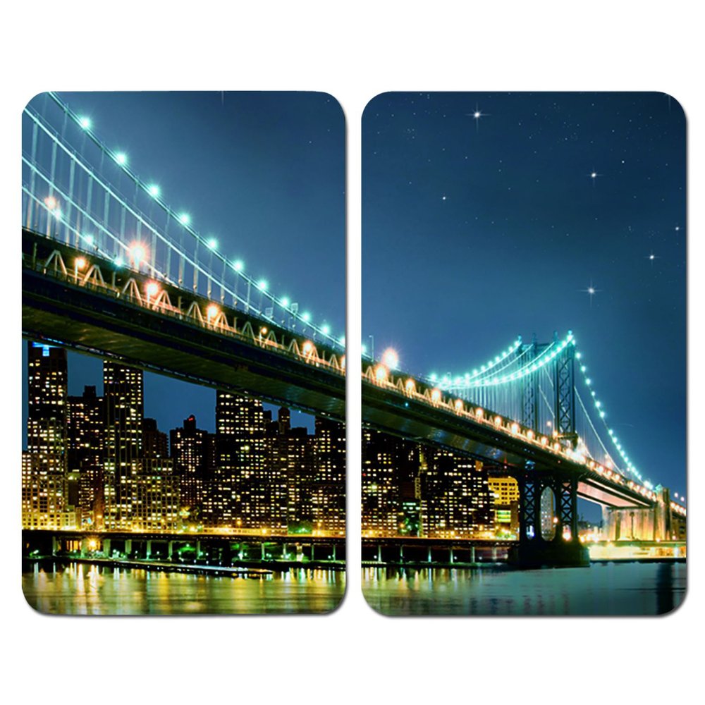 Placas Cobertoras De Vidrio Universales Brooklyn Bridge 2 Unid. 2521320100 Wenko