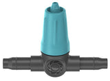 Gardena Micro-Drip-System Goteros En Línea Ajustables 0-15 L/H (Negro/Turquesa, 10 Piezas, Modelo 2023) 13315-20