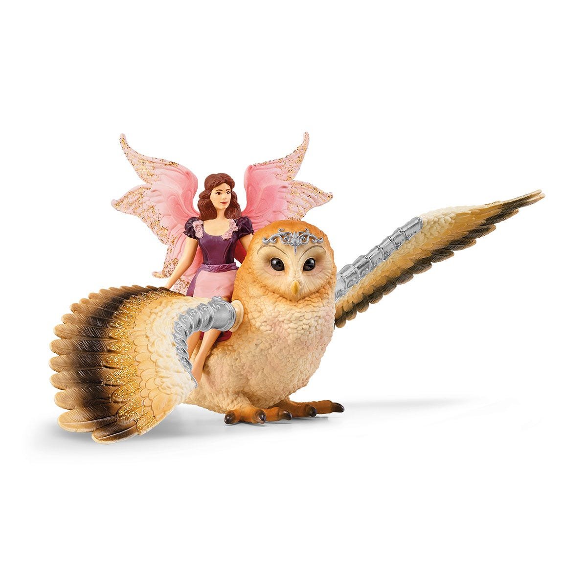 Figura De Juego Schleich Bayala Elfe Auf Glitzer-Eule V2, Spielfigur 70789
