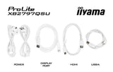 Monitor  Iiyama Prolite Xb2797qsu-W1 Led 27" 2560 X 1440 Qhd @ 75 Hz Ips 350 Cd/M² 1000:1 1 Ms 2xhdmi Displayport Altavoces Mate Blanco
