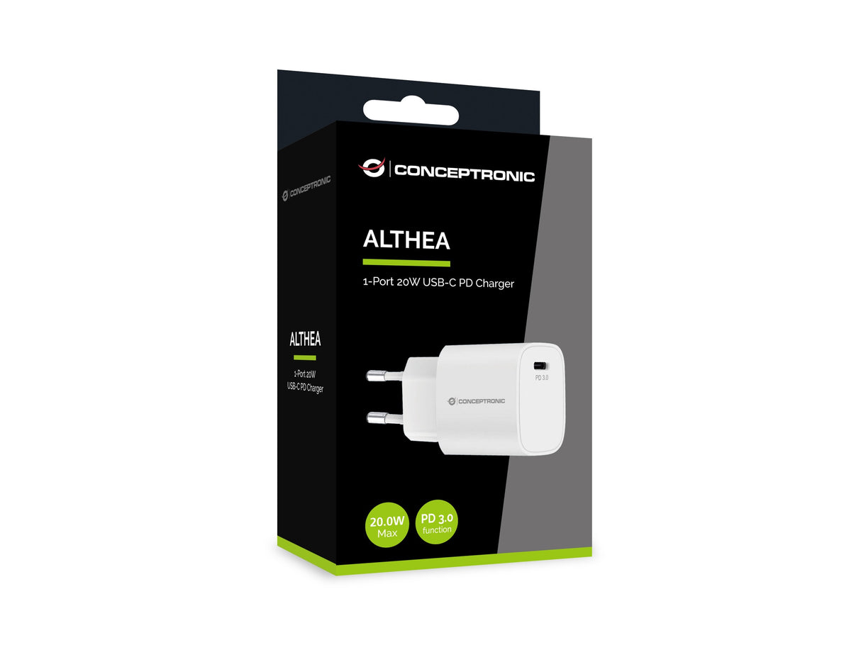 Conceptronic Cargador 1port 20w,1xusb-C Desk Pd Ws
