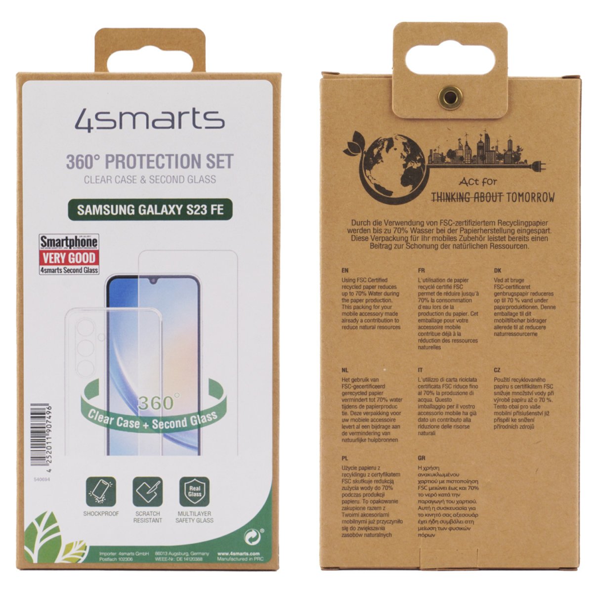 EAN 4252011907496 - 4smarts 540694 protector de pantalla o trasero para teléfono móvil Protector de pantalla/parte posterior  imagen 3
