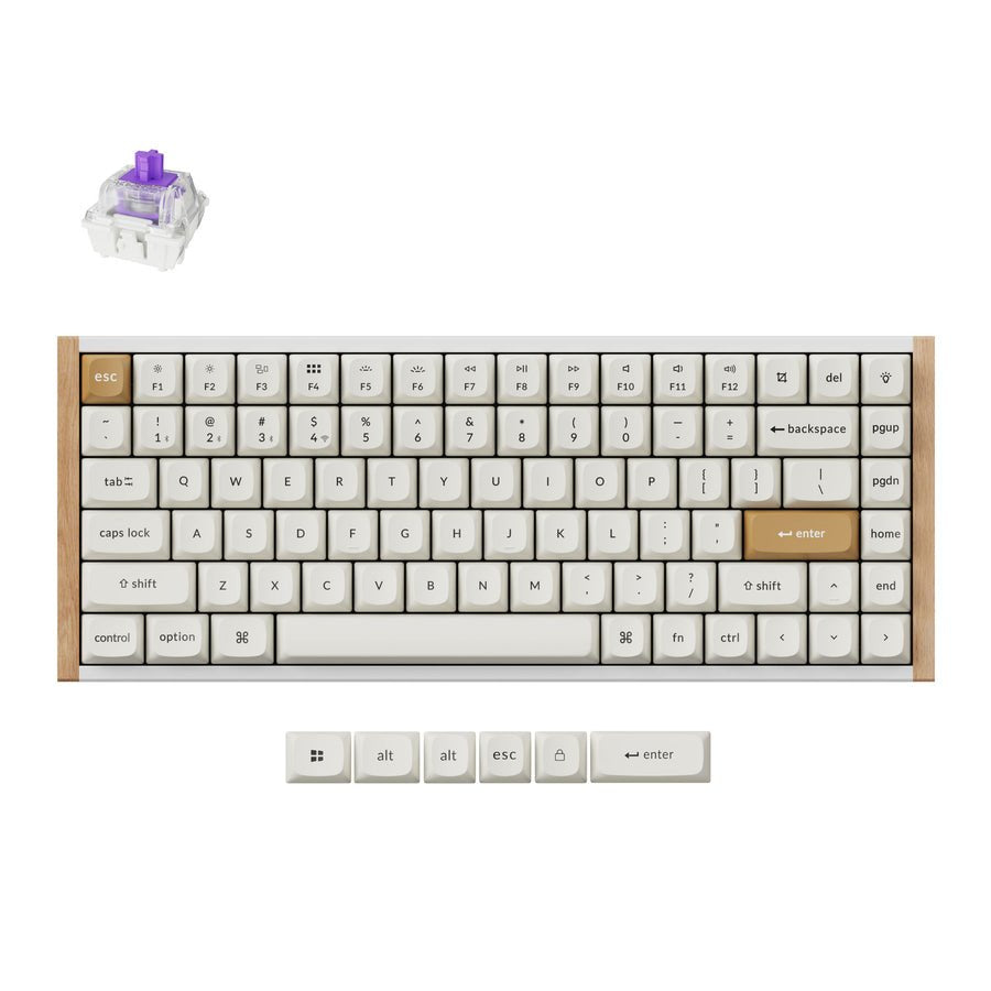 EAN 4895248889205 - Keychron K2 HE teclado Juego USB + RF Wireless + Bluetooth Blanco imagen 1