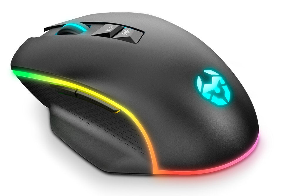Raton Optico Krom Keos Gaming Rgb 6400dpi/Rgb Rainbow/7 Botones/Usb Nxkromkeos
