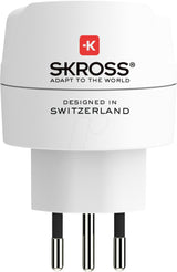 Skross 1.500272 Adaptador De Enchufe Eléctrico Tipo C (Europlug) Universal Blanco