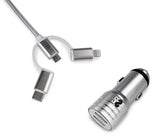 EAN 8436586740757 - SUBBLIM SUB-CHG-4CC001 cargador de dispositivo móvil Universal Plata Encendedor de cigarrillos Carga rápi imagen 1