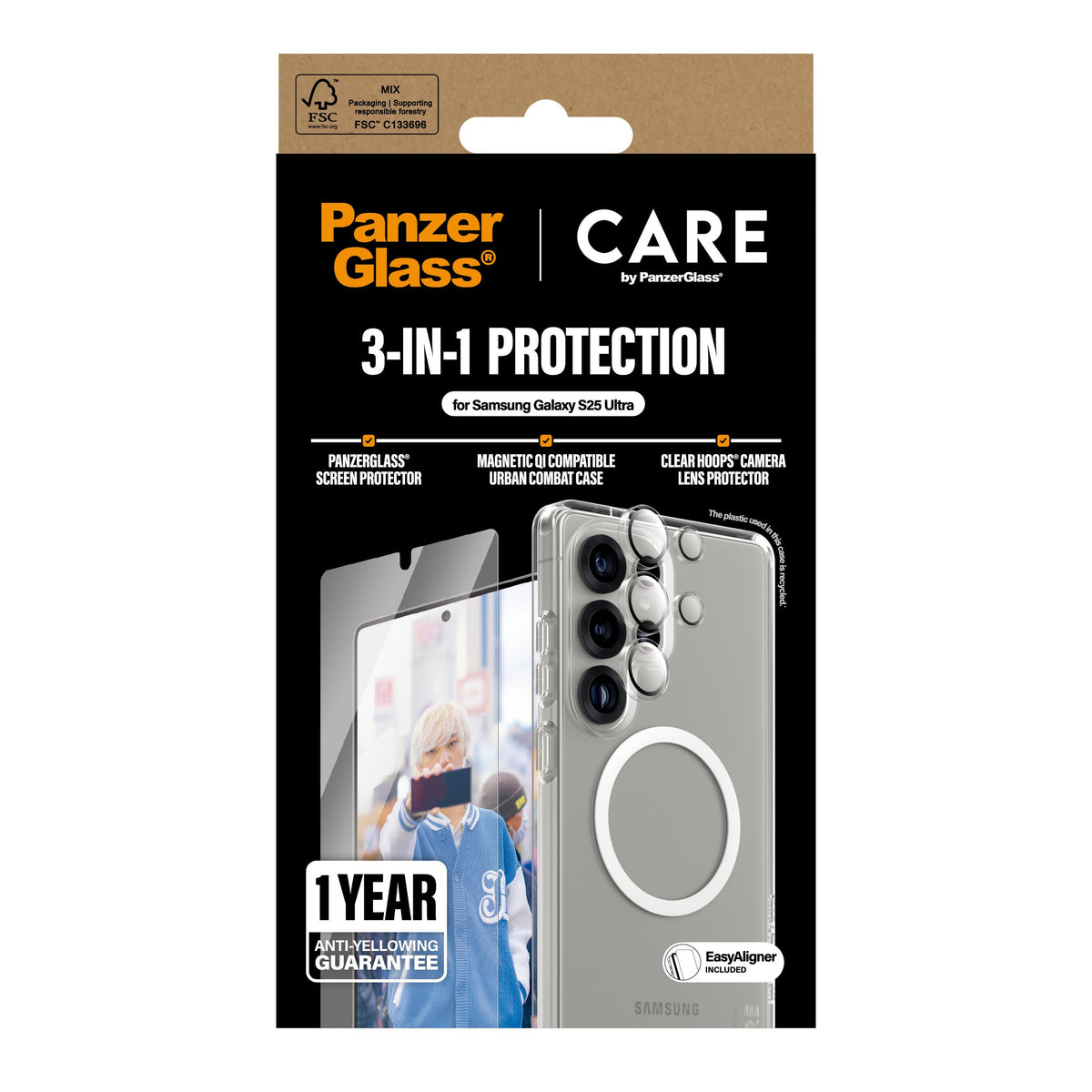 EAN 5715685016189 - PanzerGlass ® | CARE™ by ® 3-in-1 Bundle Samsung Galaxy S25 Ultra Protector de pantalla 1 pieza(s) imagen 3