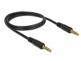 Cable De Jack Delock 3.5 Mm 5pin (Enchufe)> 3.5 Mm 5pin (Enchufe) Negro, 1 Metro 85696