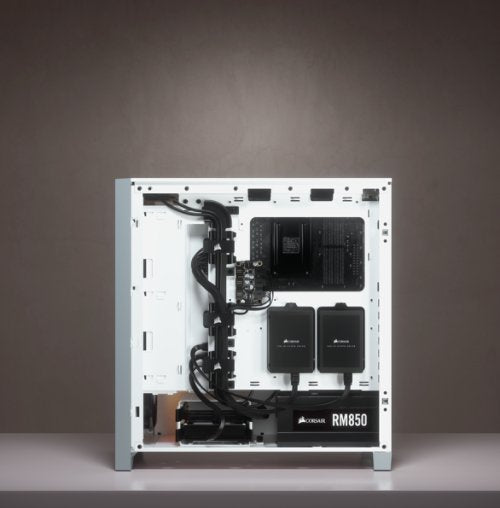 Caja Pc Corsair Icue 4000x Rgb Tempered Glass Blanca Cc-9011205-Ww Corsair Icue 4000x Rgb, Midi Tower, Pc, De Plástico, Acero, Vidrio Templado, Blanco, Atx, Juego