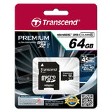 Transcend Micro Sd 64gb Clase10 400x Con Adaptador A Sd