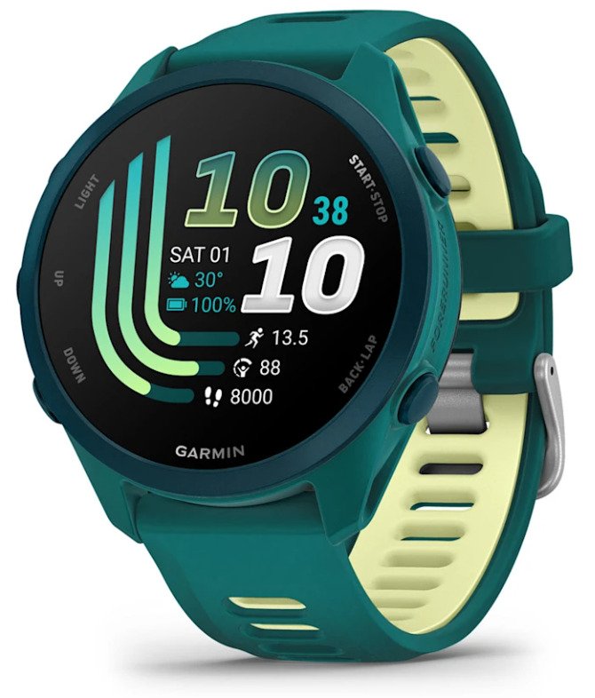 Garmin Forerunner 170 Music 3,05 Cm (1.2") Amoled 42 Mm Digital 390 X 390 Pixeles Pantalla Táctil Verde Gps (Satélite)