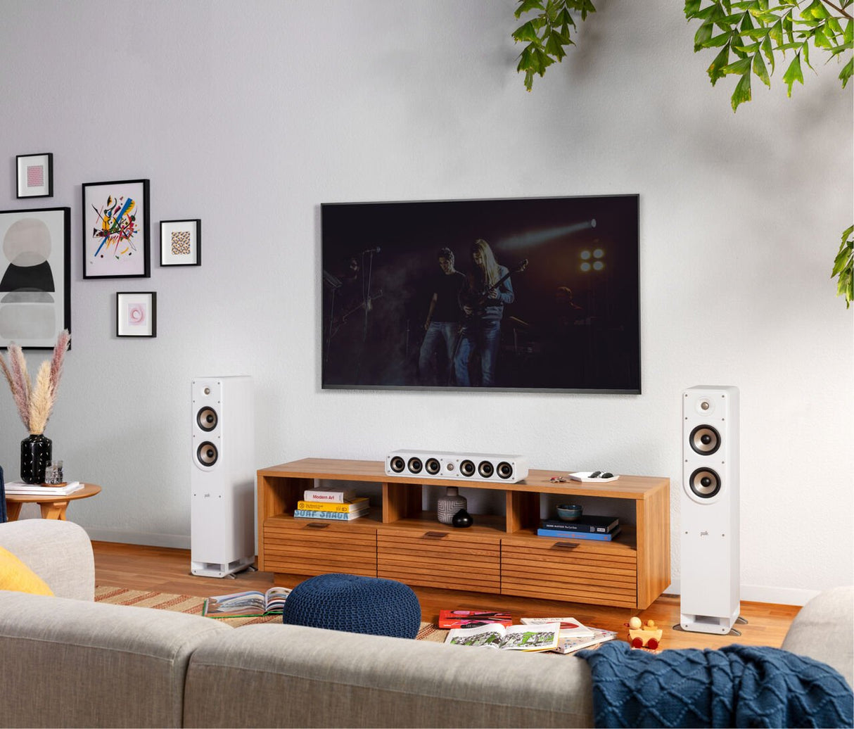 Polk Signature Elite Es35 White Altavoz Central De Estantería