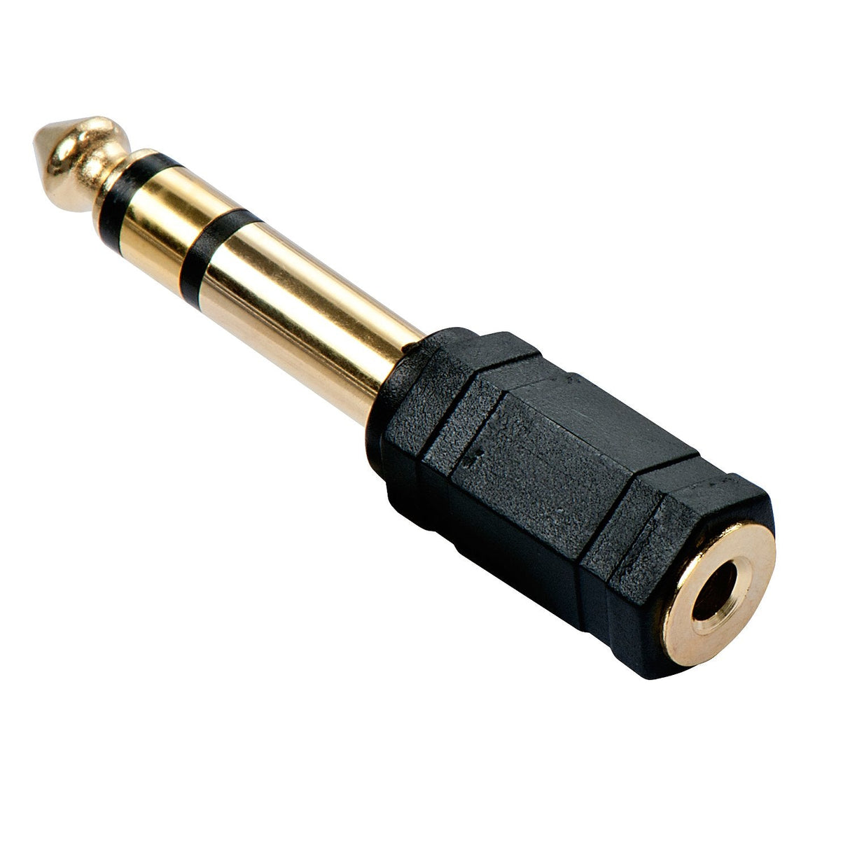 Adaptador Audio Lindy 3.5mm/6.3mm F/M Dorado