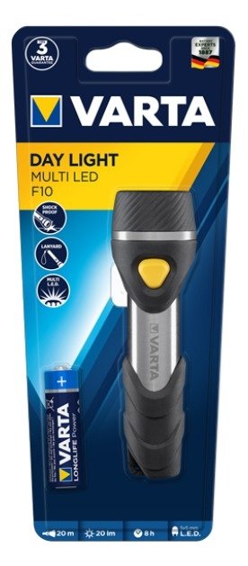 Varta Day Light Multi Led F10 Linterna De Llavero Aluminio, Negro1aa
