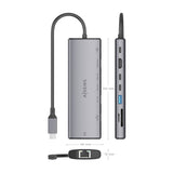 EAN 8435739903612 - AISENS ASUC-8P033-GR base para portátil y replicador de puertos Alámbrico USB 3.2 Gen 1 (3.1 Gen 1) Type- imagen 4