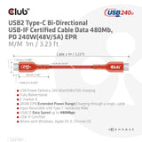 EAN 8719214472627 - CLUB3D CAC-1511 cable USB USB 2.0 USB C Naranja imagen 7