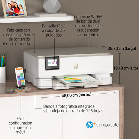 EAN 0195908882510 - HP ENVY Inspire 7220e All-in-One Printer Inyección de tinta térmica A4 4800 x 1200 DPI 15 ppm Wifi imagen 6