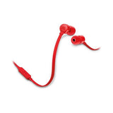 Auriculares Intrauditivos Jbl Tune 160 Con Micrófono Jack 3.5 Rojos