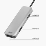 Adaptador Act Connectivity Usb C A 2 Hdmi 4k Usb A