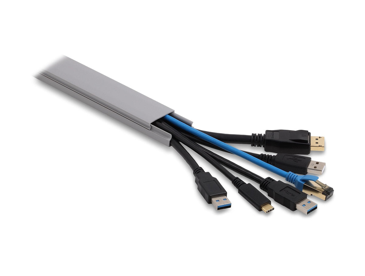 Delock Canaleta Para Cables Autoadhesivo Con Schiebedeckel 30 X 14 Mm Incluye. Conexión Unidades - Longitud 1 M Pack De 2 Gris
