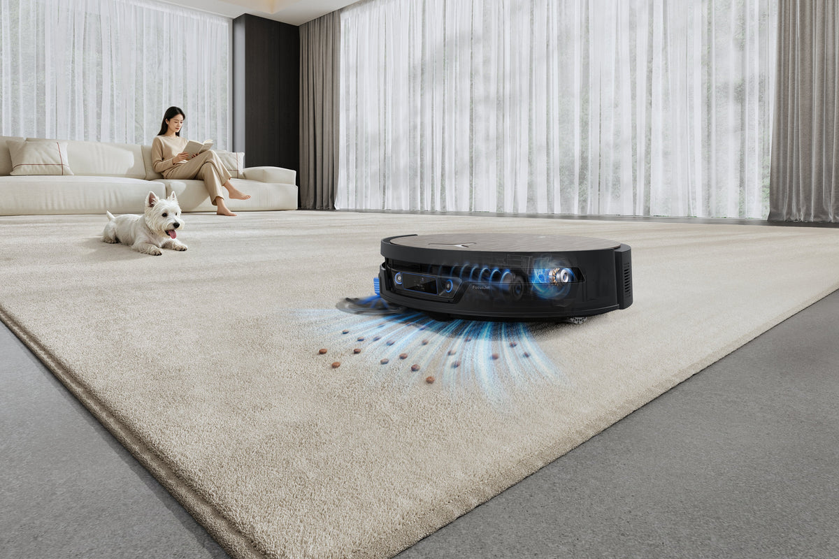 Ecovacs Deebot X12s Omnicyclone Vacuum Cleaner,Robot,Wet&Dry,27000pa,Truedge 3.0,Zerotangle 4.0,Ozmo Roller 3.0,Gold+Omnicyclone Auto-Empty